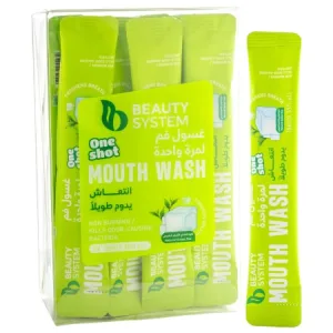 بيوتي سستم غسول الفم بنكهة الشاي الاخضر الطبيعي 10ML*20