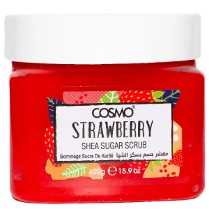 كوزمو مقشر السكر بزبدة الشيا والفراولة 450جرام