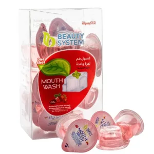 بيوتي سستم غسول الفم كبسولات منعشه بنكهه الفراولة 13ML*12