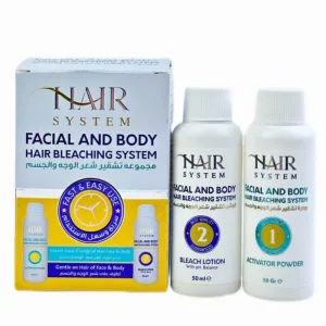هير سستم مجموعة تشقير شعر الوجه والجسم 50مل