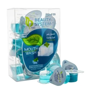 بيوتي سستم غسول الفم كبسولات منعشه بنكهه النعناع المنعش 20*13ML