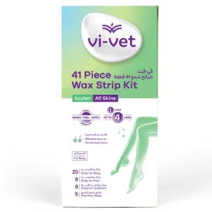 ڤي ڤيت مجموعة شرائح شمع لازالة الشعر لكافة أنواع البشرة 41 قطعة