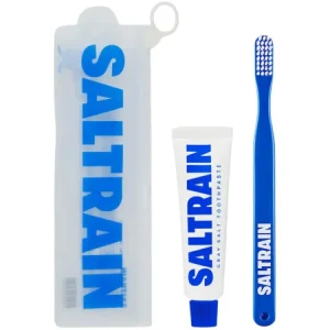 معجون أسنان مع فرشاة بملح رمادي طبيعي 30 جم - سالترين
