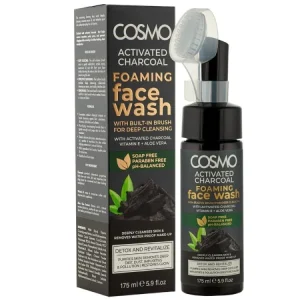 غسول وجه رغوي بالفحم مع فرشاة 175 مل - كوزمو