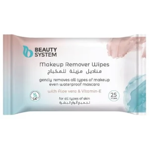 مناديل مزيلة للمكياج 25حبه - بيوتي سستم