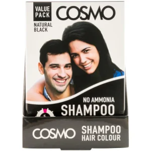 شامبو صبغة شعر اسود خالي من الامونيا اسود 25مل - كوزمو