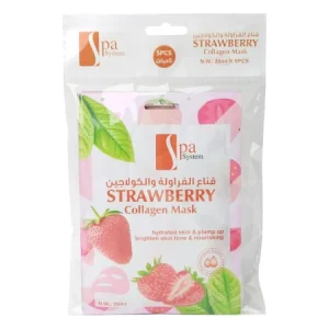 قناع للوجه الفراولة والكولاجين كيس 28*5 - سبا سستم