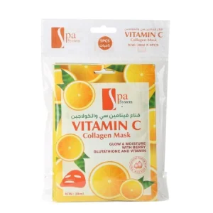قناع للوجه فيتامين سي والكولاجين كيس 28*5 - سبا سستم