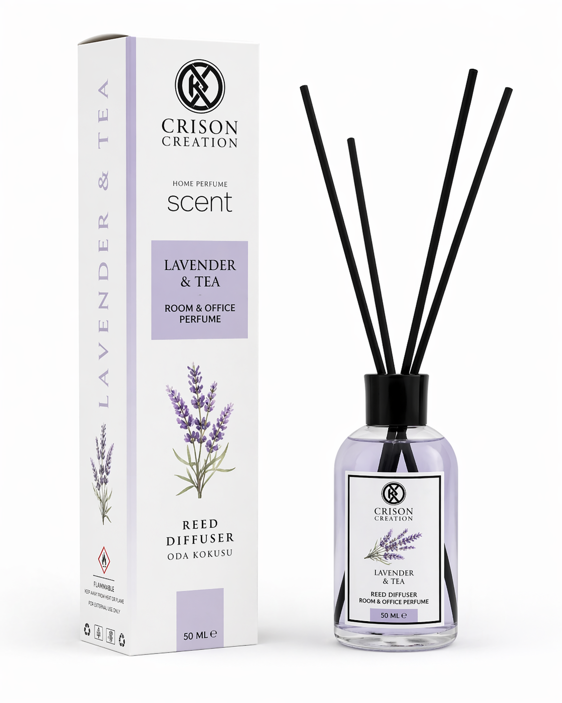 ريد معطر للغرف والمكاتب لافندر والشاي - كريزون كريشن